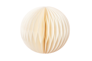 beige papel pelota decoración aislado en un transparente antecedentes png