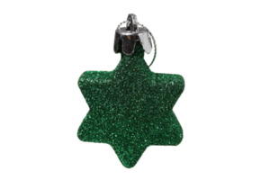 Green christmas star isolated on a transparent background png