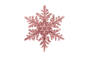 rosado copo de nieve aislado en un transparente antecedentes png