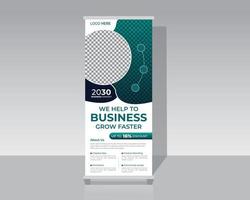 stylish business roll up banner design vector