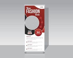 Fashion rollup banner vector