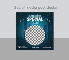 Ramadan Sales Social Media Post Template vector