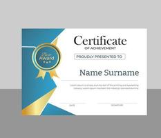 Modern Certificate Template vector