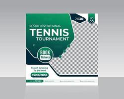 Sports template for social media posts vector