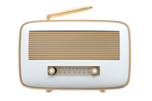 blanc classique radio isolé sur une transparent Contexte png