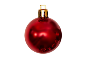 vermelho Natal bola isolado em uma transparente fundo png