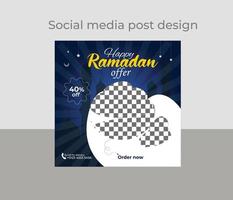 Ramadan Sales Social Media Post Template vector