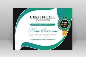 certificate template with luxury pattern vector