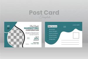 postcard template design vector