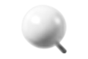 White christmas ball isolated on a transparent background png