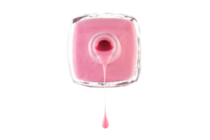 Pink nail polish isolated on a transparent background png