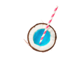 noix de coco cocktail isolé sur une transparent Contexte png