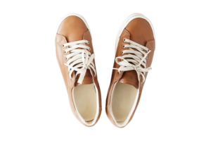 Brown shoes isolated on a transparent background png