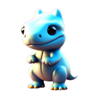 3d Cute dinosaur character PNG Transparent