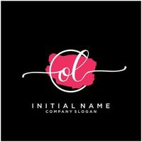 inicial ol femenino logo colecciones modelo. escritura logo de inicial firma, boda, moda, joyería, boutique, floral y botánico con creativo modelo para ninguna empresa o negocio. vector