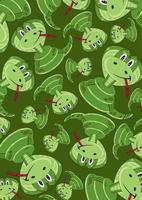 Cute Cartoon Cobra Snake Character Pattern vector