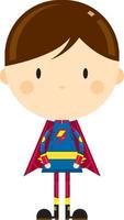 Cute Cartoon Heroic Superhero Character vector