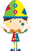 Cute Cartoon Circus Clown Character vector