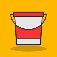 Water Bucket Vector Icon Design