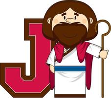 J is for Jesus Alphabet Learning Illustration vector