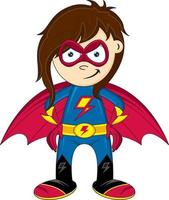 Cartoon Heroic Superhero Girl vector