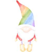 stolthet tomte, gnome stolthet, stolthet illustration, gnome illustration, regnbåge png