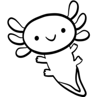 mignonne axolotl, axolotl illustration, mer salamandre, mer vie, Marin la vie png