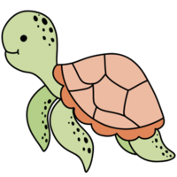 mar tortuga, Tortuga ilustración, linda tortuga, mar vida, animal png