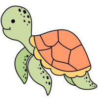 mar tortuga, Tortuga ilustración, linda tortuga, mar vida, animal png