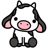 Cute cow, cow illustration, baby cow, animal illustration png