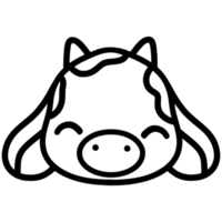 Cute cow, cow illustration, baby cow, animal illustration png