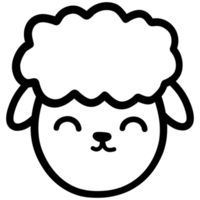 cute sheep, goat, sheep illustration, animal, animal illustration png