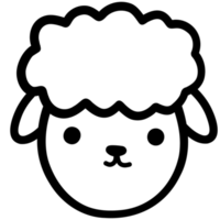 cute sheep, goat, sheep illustration, animal, animal illustration png