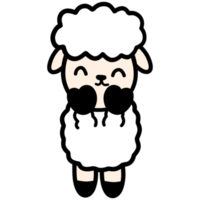 cute sheep, goat, sheep illustration, animal, animal illustration png