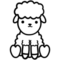 carino pecora, capra, pecora illustrazione, animale, animale illustrazione png