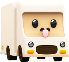 3D bus icon illustration for travel and transportation. png