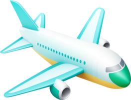 3d avión icono para transporte y viaje en vacaciones. png