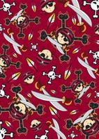 Cute Cartoon Eyepatch Pirate Pattern vector