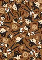 Cute Cartoon Wild West Cowboy Sheriff Pattern vector