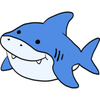 bébé requin, requin illustration, poisson, mer créature png