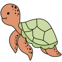 mar tortuga, Tortuga ilustración, linda tortuga, mar vida, animal png