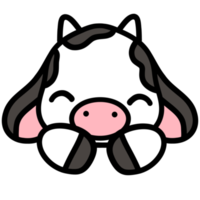 Cute cow, cow illustration, baby cow, animal illustration png