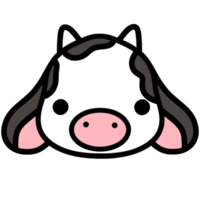 schattig koe, koe illustratie, baby koe, dier illustratie png