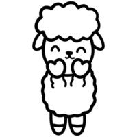 linda oveja, cabra, oveja ilustración, animal, animal ilustración png