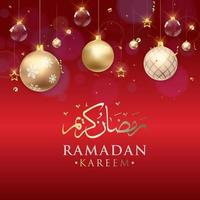 Ramadan kareem islamic arabic reed luxury background vector