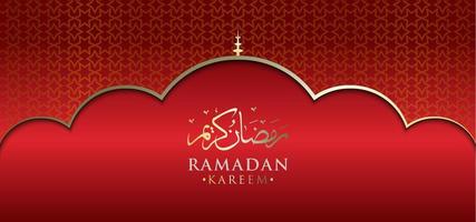 Ramadán kareem Arábica rojo lujo antecedentes vector