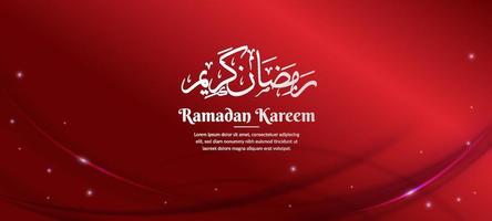 Creative Ramadan Kareem design with red color vector