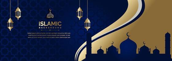 Ramadan Kareem Islamic festival Banner and background vector