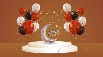 Eid Mubarak background design vector illustration for greeting cards posters and banners