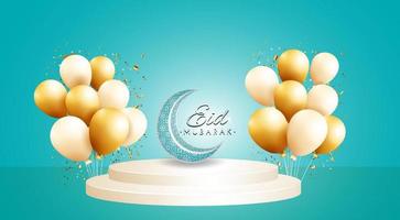 Eid mubarak background design vector illustration